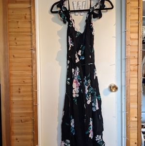 Dynamite Floral Maxi Wraparound Dress